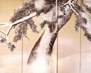 雪松図屏風